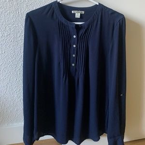 Navy Blue Blouse